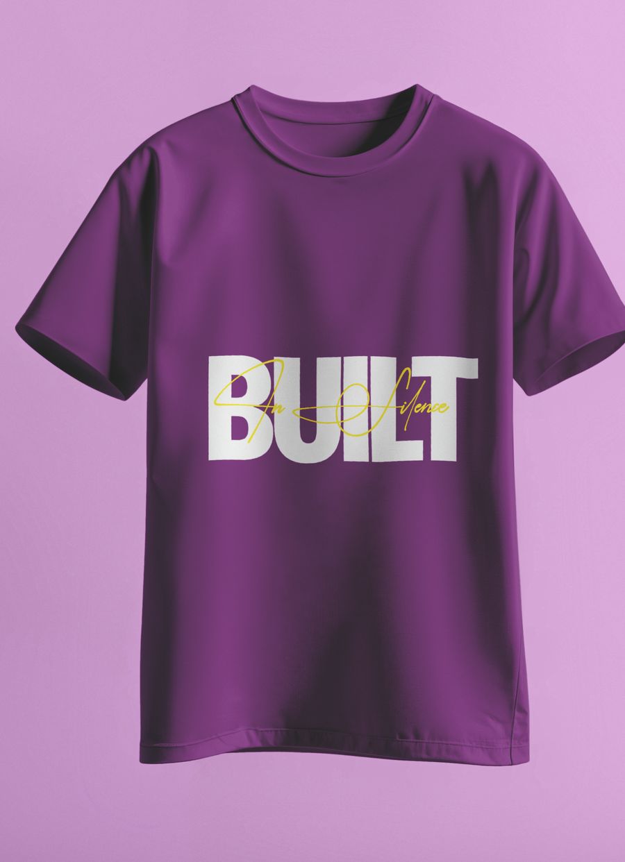 Built In Silence t-shirt in purple